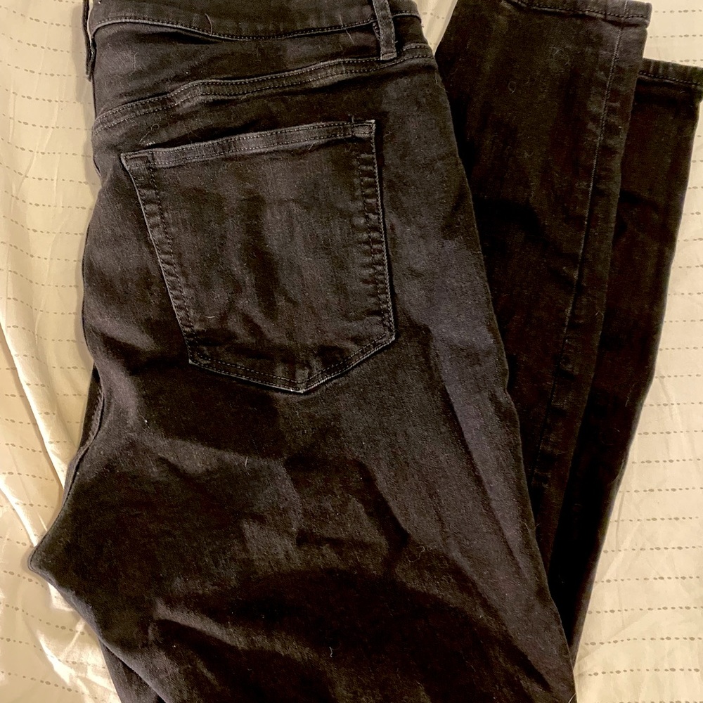 LOFT black skinny jeans, high waist